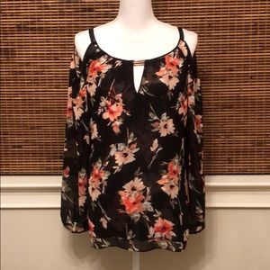 White House Black Market Cold-shoulder tunic